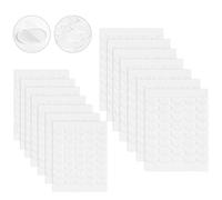 NUTKIT 600 Pcs Mounting Putty, Double Sided Adhesive Sticky Dots, No Trace Removable Museum Putty, Clear Waterproof Glue Dots for Wall Pictures Hanging, Home Office School Decor (Oval, 13 * 8mm)