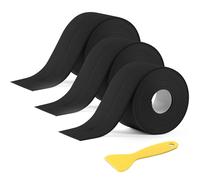 NUTKIT Bath Sealant Strip Self Adhesive, 3PC 19mmx3.2m Caulk Strip, Bathroom Anti Mould Sealant strip, Shower Tray Sealing strip, Waterproof Sealing Tape with shovel for Kitchen, Toilet, Corner, Sink