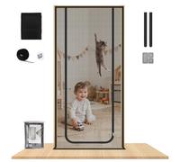 NUTKIT Cat Screen Door,Reinforced Mesh Door Screen for Cat(Black,90x210cm)