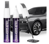 NUTKIT Touch Up Paint Pen for Cars, 2 in 1 Car Paint Scratch Repair, Fast-Drying, Car Scratch Remover Pen with Precision Application, Suitable Most Car Wheel/Body Minor Automotive Scratches (Grey)