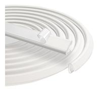 NUTKIT V-Shape Foam Weather Seal Strip, 6M Door Draught Excluder for Windows and Small Gaps, Draft Excluder Insulation Tape, Anti-Collision Soundproof Windproof Dustproof Weather Stripping (White)