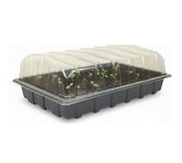 Nutley’s 3 x Clear Plastic Full Size Seed Propagator Lids and Seed Trays Without Holes, British Made