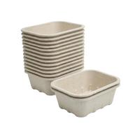 Nutley's 250g Biodegradable Pulp Fibre Fruit Punnet - Compostable & Eco-Friendly Recycled Fibre Trays for Fruit & Veg Harvesting, Storage & Display (25)