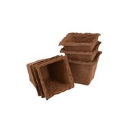Nutley's 6cm Square Biodegradable & Organic Wood Fibre Plant Pots (50)