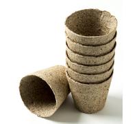 Nutley's Kitchen Gardens Nutley's 8Cm Round Biodegradable Fibre Plant Pots Peat Free Eco Friendly Seed Starter Jiffy Planter - Pack Of 10