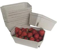 Nutley's Kitchen Gardens Nutley's Biodegradable Fibre Fruit Produce Punnet Trays Compostable Sustainable Eco-Friendly Retail 500G - Pack Of 75