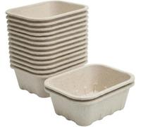 Nutley's Kitchen Gardens Nutley's Biodegradable Plant Pulp Fibre Fruit Produce Punnet Trays Compostable Eco-Friendly Retail 250G - Pack Of 250