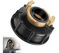 Nutmanel 3/4" IBC Tank Adapter, IBC Tank Fittings, IBC Tank Valve Connector,3/4"Coarse Threaded Cap Water Tip Tap Adapter IBC Quick Coupling Plastic S60X6 IBC Hose Fittings Replacement for Home Garden