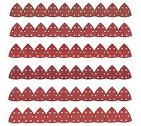 Nutmanel Triangle Sanding Pads, 60 Pack Mouse Sander Pads Sandpaper Sanding Paper with 6 Holes 40/80/120/180/240/320 Grits for Delta Sanders/Multi-Sanders