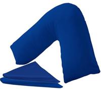 Nutra Nerd V pillow cases covers only - 100% Polycotton V shaped pillowcase cover - Neck & Back Support Orthopaedic Pregnancy Nursing V shape Pillow case cover only | Envelope Closure (Royal Blue)