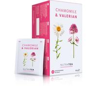 Nutra Tea NutraTea - Chamomile & Valerian Tea | Valerian Root Tea - Bedtime Tea | Sleep Tea | Night Time Tea - 120 Tea Bags - Herbal Tea, 20 Count (Pack of 6), Pack of 6