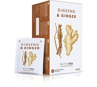 Nutra Tea Ginger & Ginseng Tea | Ginger Tea - 60 Individually Wrapped Bags - Herbal Infusion (3 Pack)