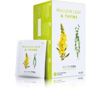Nutra Tea Mullein Leaf & Thyme - Mullein Tea For Lungs & Throat - 80% Mullein Leaf, 20% Thyme - 60 Individual Wrapped Bags - Herbal Infusion (3 Pack)
