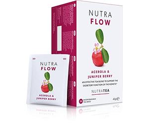 Nutra Tea NUTRAFLOW - UTI Tea & Urinary Infection Tea | Cystitis Teas, Eases Urinary Tract Discomfort. Includes Cranberry & Uva Ursi - 20 Individual Wrapped Bags - Herbal Infusion (1 Pack)