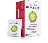 Nutra Tea NUTRAGLYCEMIA - Blood Glucose Tea - Diabetes Tea - For Blood Sugar Control & Diabetics - Includes Bitter Melon, Cinnamon & Fenugreek - 20 Individual Wrapped Bags - Herbal Infusion (1 Pack)