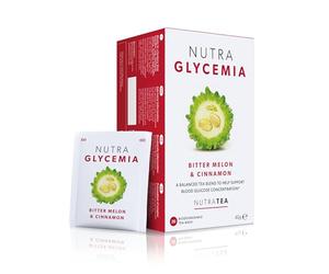 Nutra Tea NUTRAGLYCEMIA - Blood Glucose Tea - Diabetes Tea - For Blood Sugar Control & Diabetics - Includes Bitter Melon, Cinnamon & Fenugreek - 60 Individual Wrapped Bags - Herbal Infusion (3 Pack)