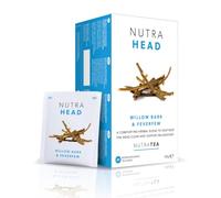 Nutra Tea NUTRAHEAD Headache Tea for Migraine Relief, 20 Herbal Tea Bags | Lavender Tea Blend, Rhodiola, Willow Bark & Feverfew, Headache Relief Migraine Tea Infusion, Low Caffeine, Reusable, Vegan