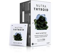 Nutra Tea Nutrathyroid - Thyroid Health Tea - Metabolism Tea - Providing Thyroid Support - Includes Kelp, Bladderwrack & Ashwagandha - 20 Individual Wrapped Bags - Herbal Infusion