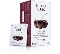 Nutra Tea NUTRAURIC - Uric Acid Tea | Kidney Support Tea & Uric Acid Cleanse - Containing Natural Cherry, Nettle & Turmeric - 120 Individually Wrapped Bags - Herbal Infusion (6 Pack)