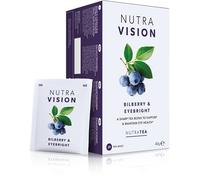 Nutra Tea NUTRAVISION - Eye Support Tea | Eye Care Health Supplement Teabags - Includes Eyebright, Bilberry & Green Tea - 120 Individually Wrapped Bags - Herbal Infusion (6 Pack)