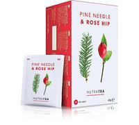 Nutra Tea Pine Needle & Rosehip Tea - Pine Needle Tea - Pine Tea - 120 Individual Wrapped Bags - Herbal Infusion (6 Pack)