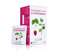 Nutra Tea Raspberry Leaf & Peppermint - 20 Herbal Bags for Gentle Pregnancy Support & Nausea Relief