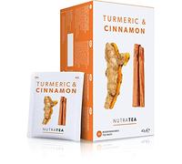 Nutra Tea Turmeric & Cinnamon Tea | Turmeric Tea - 120 Individually Wrapped Bags - Herbal Infusion (6 Pack)