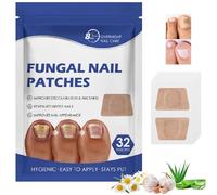 NutraBoost Beige Fungal Nail Patches for Toenails & Fingernails - 32PCS Overnight Pads, Revitalising Discoloured, Thickened, Brittle Nails with Natural Plant-Based Care Formula, 8-Hour Solution