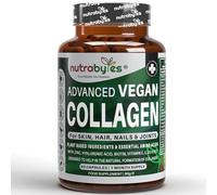 Nutrabytes Advanced Vegan Collagen Supplement, 90 Capsules | Plant Based Ingredients, Vitamins, Hyaluronic Acid, Biotin, Zinc & Amino Acids to Support Skin, Hair, Nail, Joint & Bone Health | 1 Month