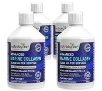 Nutrabytes High Strength Marine Collagen Liquid, Sugar Free, 10,000mg, Hydrolysed Collagen Peptides with Hyaluronic Acid, Biotin, Silica, Vitamin C, D3, B12, Collagen Supplements for Women & Men (4)