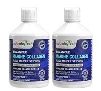 Nutrabytes High Strength Marine Collagen Liquid, Sugar Free, 10,000mg, Hydrolysed Collagen Peptides with Hyaluronic Acid, Biotin, Silica, Vitamin C, D3, B12, Collagen Supplements for Women & Men (2)