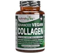 Nutrabytes Vegan Collagen Supplements for Women & Men | Plant-Based Vegan Collagen Capsules with Hyaluronic Acid, Biotin, Vitamin E, D3, C & Amino Acids | Vegetarian Collagen | UK Made