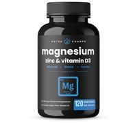NutraChamps Magnesium Zinc & Vitamin D3 Supplement - Most Bioavailable Forms; Magnesium Glycinate, Malate, Citrate - Bone, Muscle & Heart Health, Immune Support - 120 Vegan Capsules