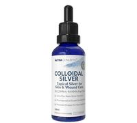 Nutraconcepts Colloidal Silver with Dropper - 100ml - 10-12 PPM - 99.999% Pure Silver - Natural Topical Antimicrobial for Skin, Wounds & Burns - Safe for Humans & Pets - Additive-Free - Made in UK