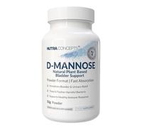 Nutraconcepts D-Mannose - 50g Pure Powder - 100% Bio-Active D-Mannose - Natural Plant Based Bladder & Urinary Tract Support - Fast Absorption - Flexible Dosing - Vegan - Hypoallergenic - Made in UK