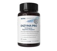 Nutraconcepts Enzyma Pro - 14-Enzyme Digestive Complex - 60 Vegan Capsules - Supports Digestion, Bloating & Nutrient Absorption - Bromelain, Papain, Lactase, Lipase, Amylase - Non-GMO - Made in UK