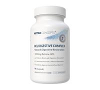 Nutraconcepts H igestive Complex - Betaine HCL 1050mg & Vegetable Protease - Stomach Acid Support, Protein Digestion & Nutrient Absorption - 90 Vegan Capsules - Practitioner Grade - Made in UK