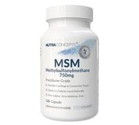 Nutraconcepts MSM 750mg - 120 Vegan Capsules - Structural Support for Joints, Cartilage & Connective Tissue - Methylsulfonylmethane - Skin, Hair & Nail Wellness - Natural Dietary Sulphur - Made in UK