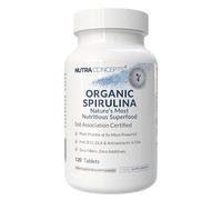 Nutraconcepts Organic Spirulina 500mg - 120 Vegan Tablets - Detox Supplement - Supports Energy, Immunity & Daily Nutrition - Soil Association Certified - 65% Plant Protein - Nutrient-Dense Superfood