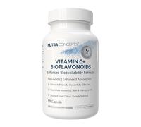 Nutraconcepts Vitamin C+ Bioflavonoids - 90 Vegan Capsules - Supports Immunity, Skin & Energy - Enhanced Absorption with Citrus Bioflavonoids - Non-Acidic Formula - Stomach Friendly - Made in UK