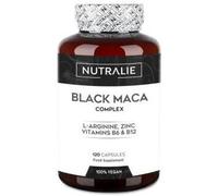 Black Maca Root 32000mg - Power 20:1 Maca Capsules with L-Arginine Zinc B6 B12 - Peruvian Maca for Men and Women - 120 Capsules Black Maca Nutralie