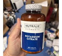 Potassium - Potassium Citrate - High Dose - 2880mg - Element Pure Potassium +1000mg - Muscle - Potassium Citrate - 180 Tablets - Nutralie