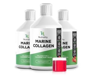 Nutrality 10,000mg Liquid Marine Collagen Supplements | 500ml | Pack of 3