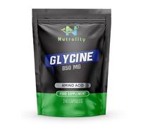 Nutrality Glycine Supplement 850mg | Amino Acid for Neurotransmitter & Nervous System Support | Sleep Aid, Liver Detox, Muscle Recovery & Collagen Synthesis | 240 Vegetarian Capsules