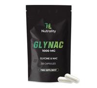 Nutrality Glynac Supplement 1000mg | Glycine & NAC Supplement Formula | Enhanced Health & Wellness | Promotes Youthful Vitality & Anti-Ageing | Antioxidant Support | Vegetarian | 120 Capsules