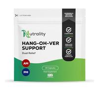 Nutrality Hang-Oh-Ver Support Dual Relief | 30 Capsules | Hangover Support Supplement DHM, Vitamin B12 & Vitamin C - Drinking Recovery Support Mood, Sleep, Energy & Muscle Function
