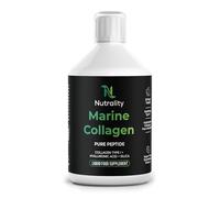 Nutrality High Strength 10,000mg Liquid Marine Collagen Supplements for Women | Hydrolysed Collagen Pure Peptides Drink Infused Hyaluronic Acid | Vitamin C, D and Biotin