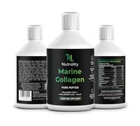 Nutrality High Strength 10,000mg Marine Collagen Supplements for Skin, Hair, Nails and Joints | Hydrolysed Collagen Pure Peptides Drink Infused Hyaluronic Acid | Vitamin C, D and Biotin (3 Pack)
