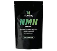 Nutrality NAD+ Nicotinamide 60 Capsules | Supports Anti-Ageing, Energy, Cellular Health & Longevity | Sepismart SR Sustained Release | High Strength NMN Supplements