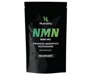 Nutrality NAD+ Nicotinamide 60 Capsules | Supports Anti-Aging, Energy, Cellular Health & Longevity | Sepismart SR Sustained Release | High Strength NMN Supplements UK